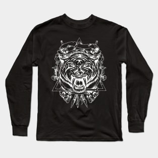 saber toothed tiger / cat vintage Long Sleeve T-Shirt